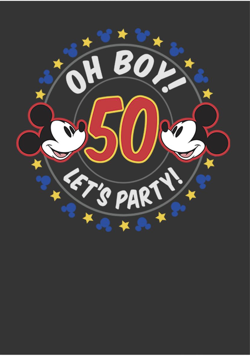 Oh Boy Mickey 50 Short Sleeve Graphic T-Shirt