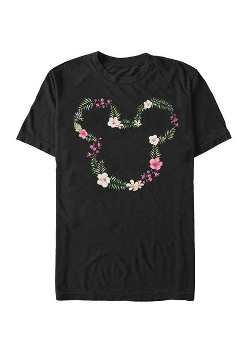 Floral Mickey Short Sleeve Graphic T-Shirt
