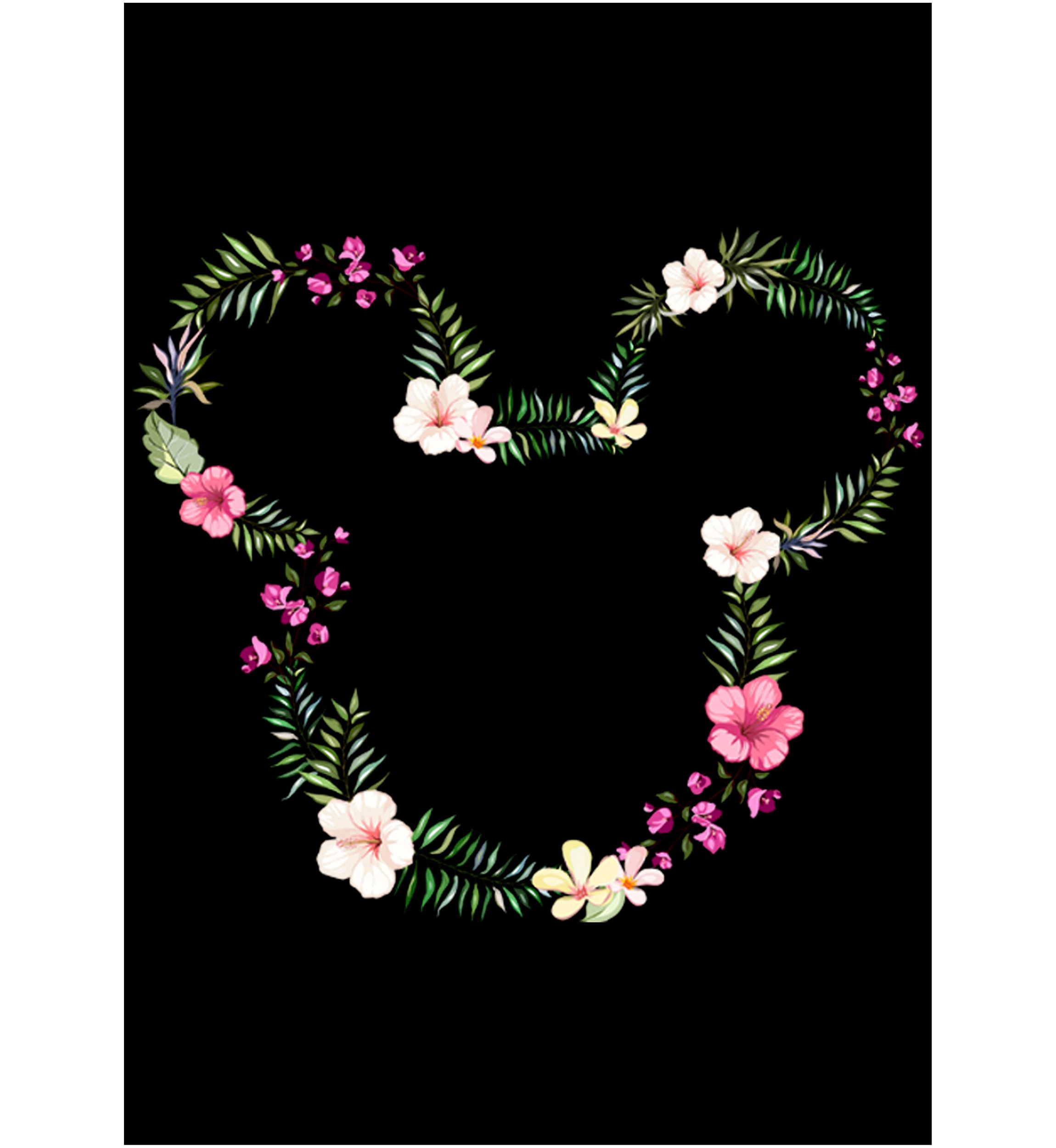 Floral Mickey Short Sleeve Graphic T-Shirt
