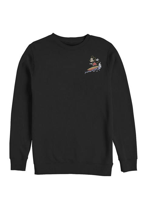 Mickey Surf Crew Fleece Graphic Sweatshirt