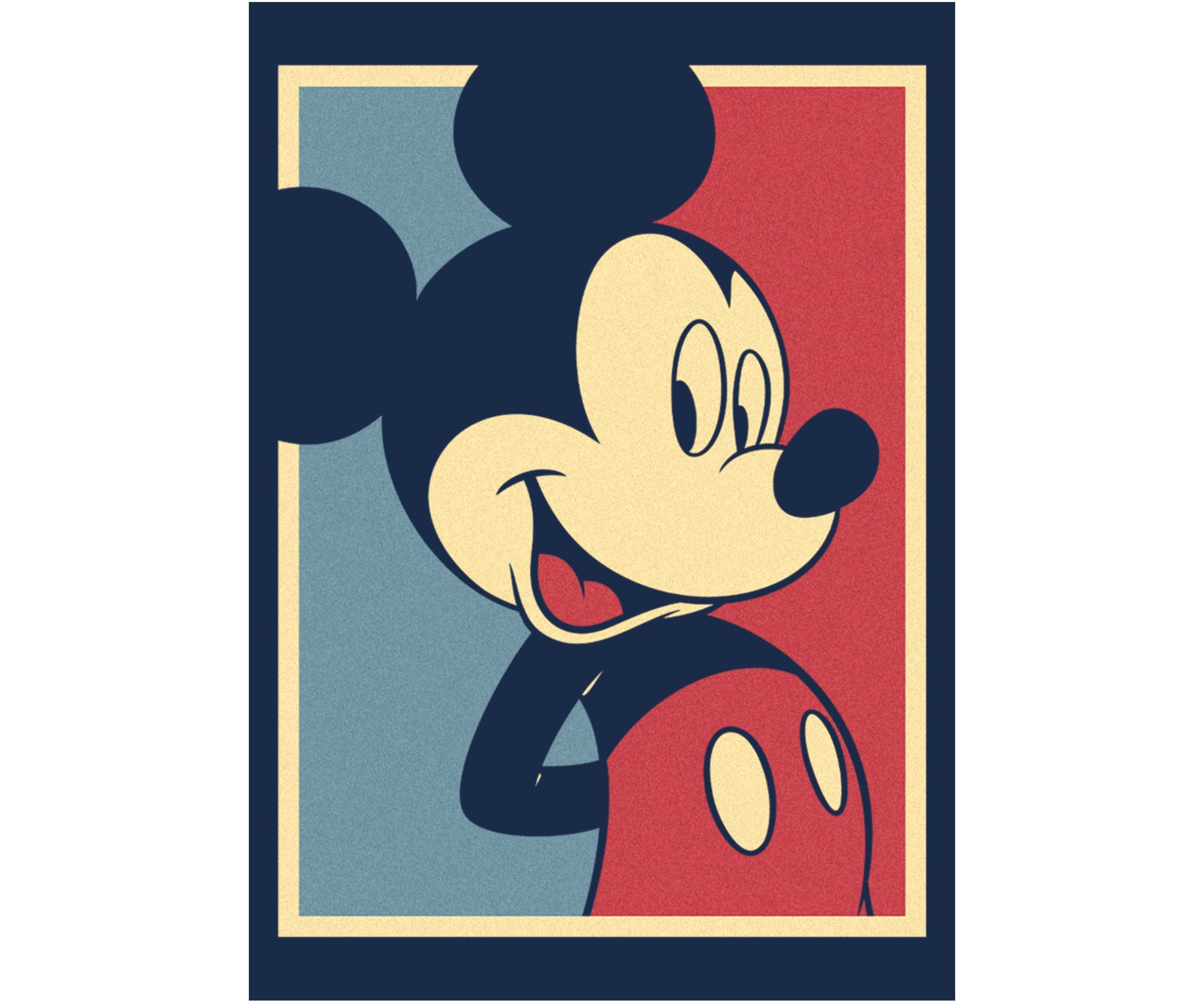 Big & Tall Mickey Red And Blue Graphic T-Shirt