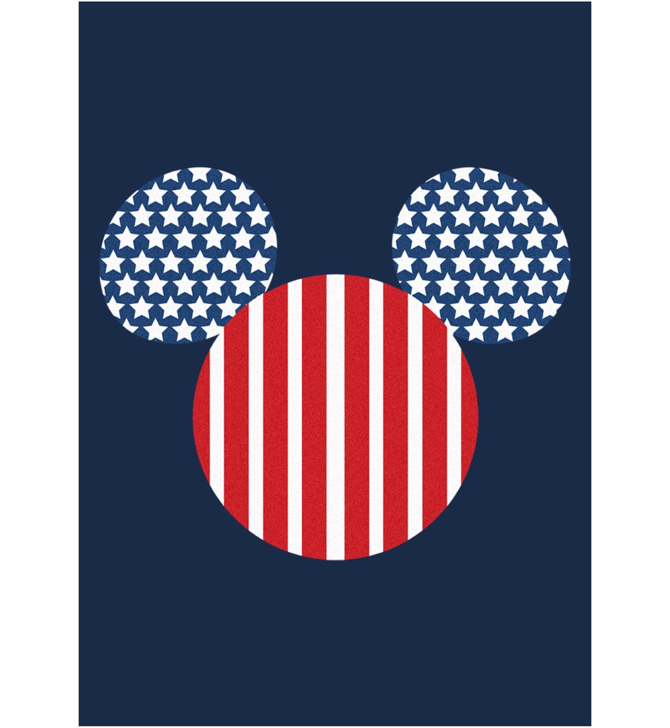 Big & Tall Mickey Flag Fill Graphic T-Shirt
