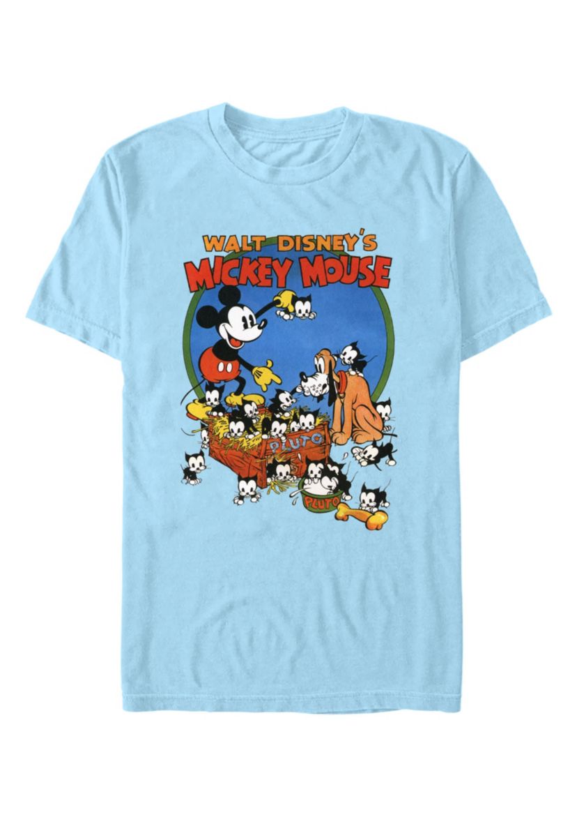 Dog Mouse & Cats Graphic T-Shirt