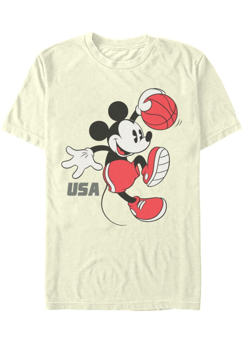Mickey Usa Basketball Graphic T-Shirt
