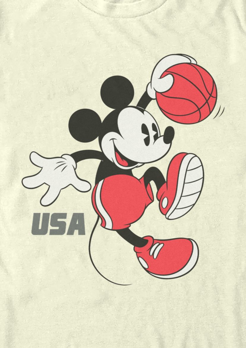 Mickey Usa Basketball Graphic T-Shirt