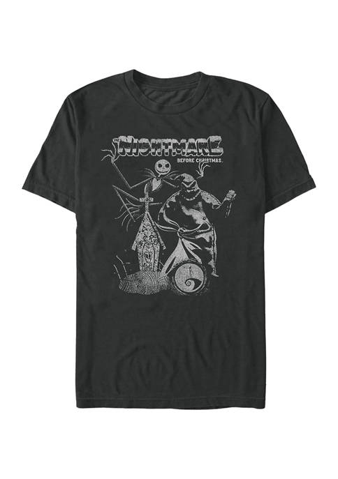 Nightmare Before Christmas Vintage Poster Short Sleeve Graphic