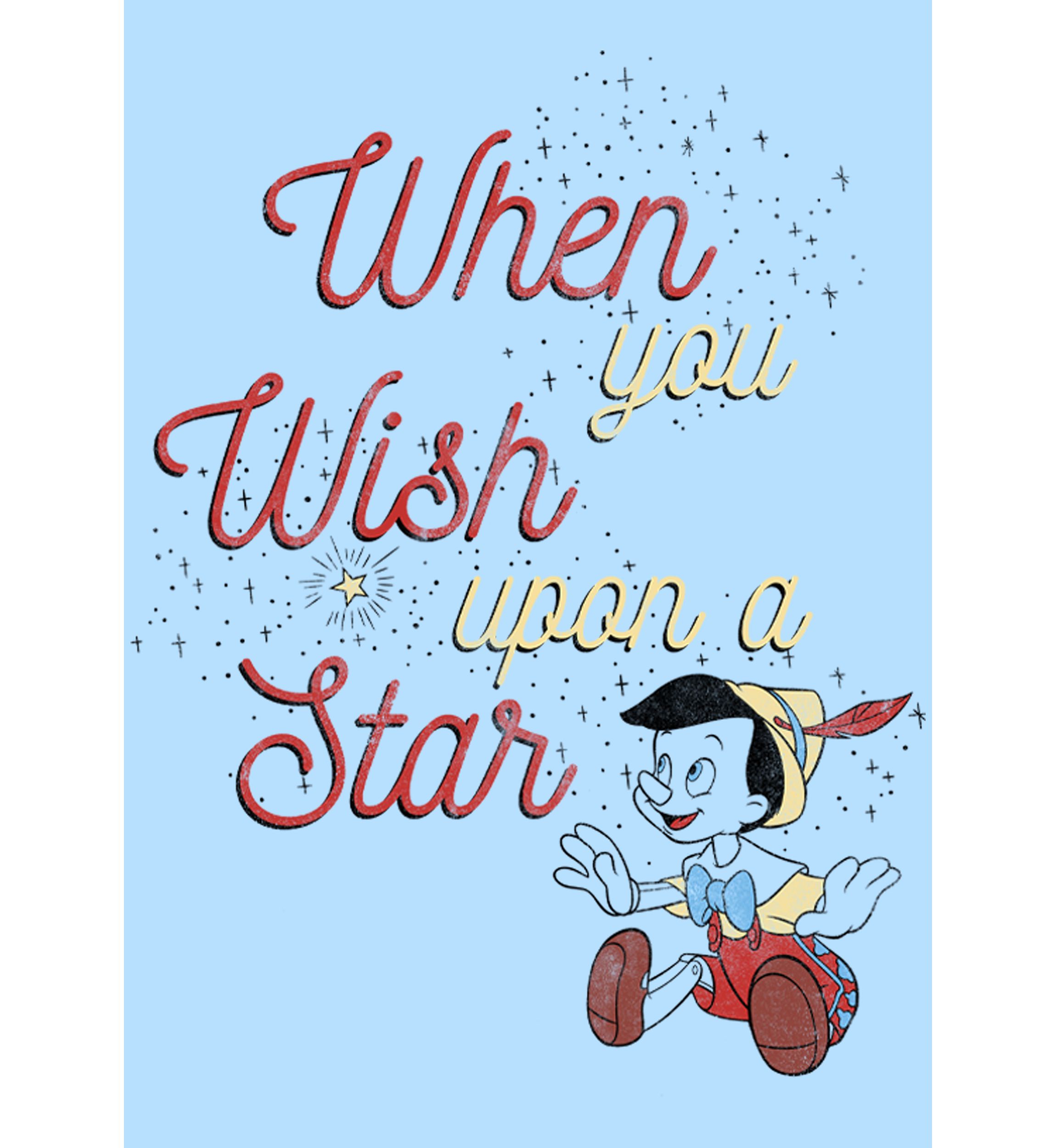 Wishing Star Short Sleeve Graphic  T-Shirt