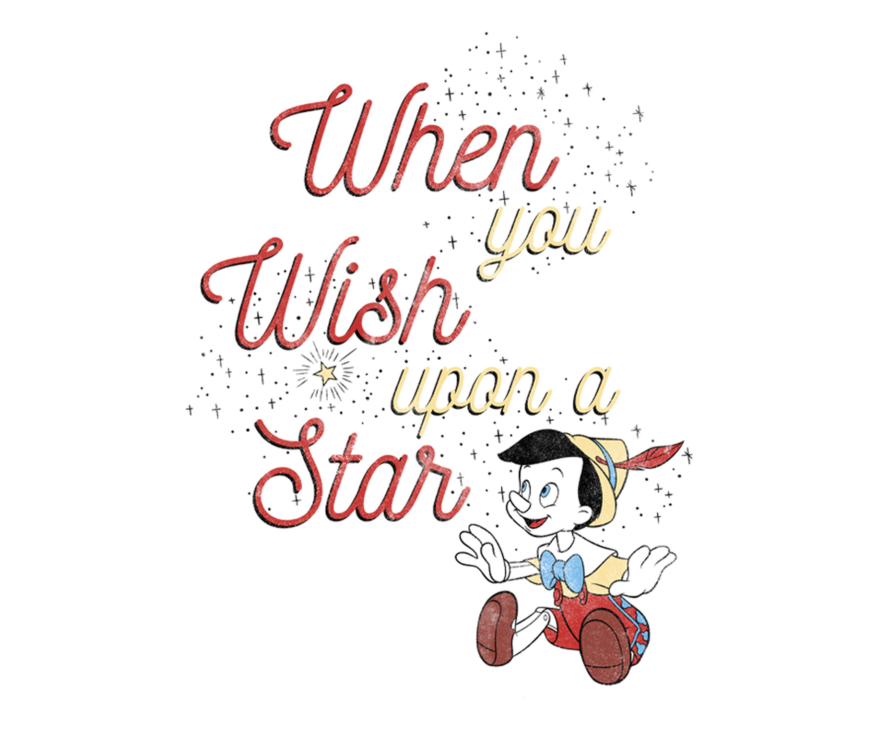  Wishing Star Long Sleeve Crew Graphic  T-Shirt