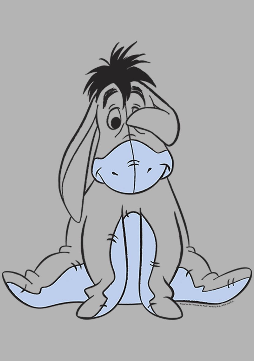 Basic Sketch Eeyore Fleece Graphic Hoodie