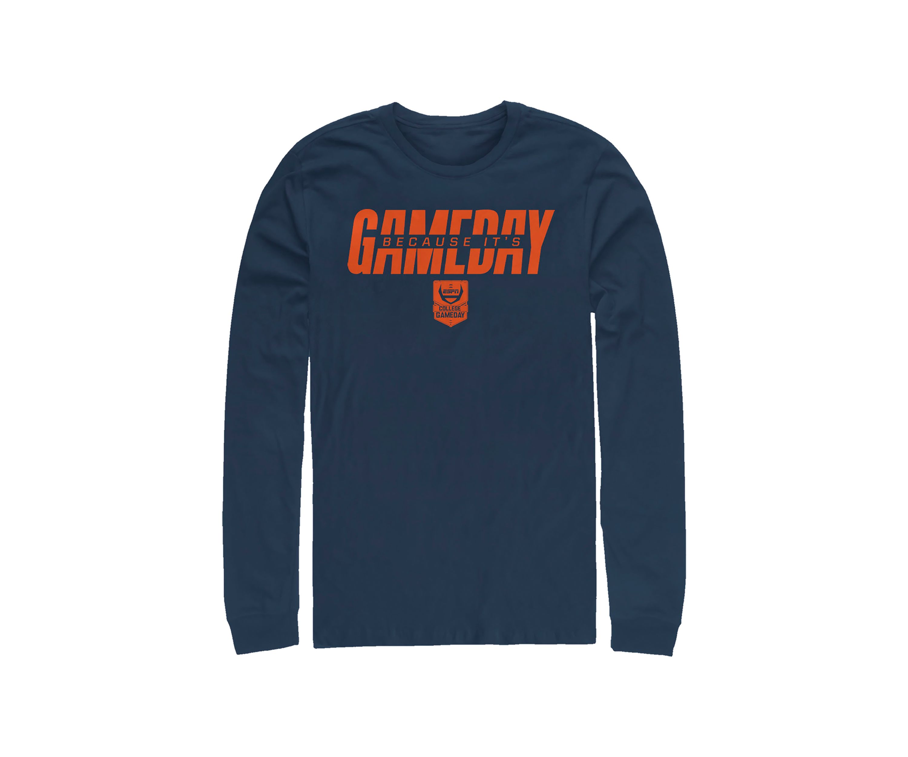 ESPN Gameday Orange Long Sleeve Crew Graphic T-Shirt