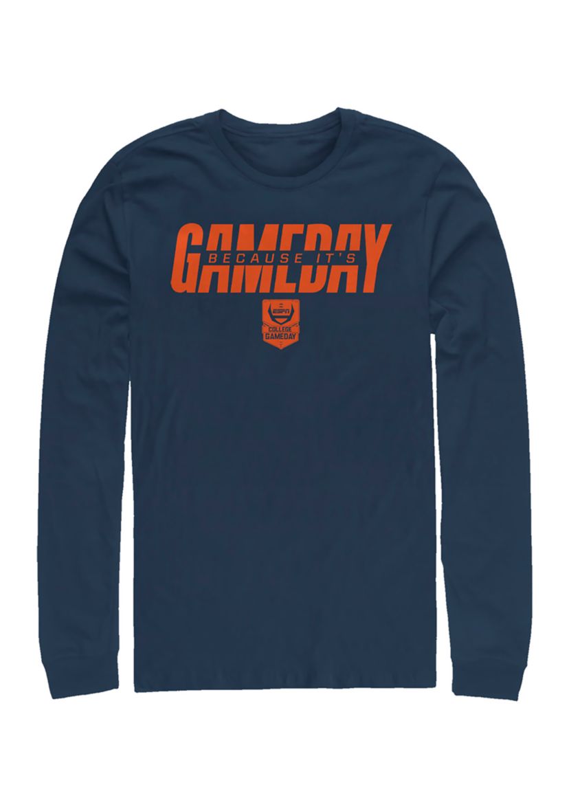 ESPN Gameday Orange Long Sleeve Crew Graphic T-Shirt