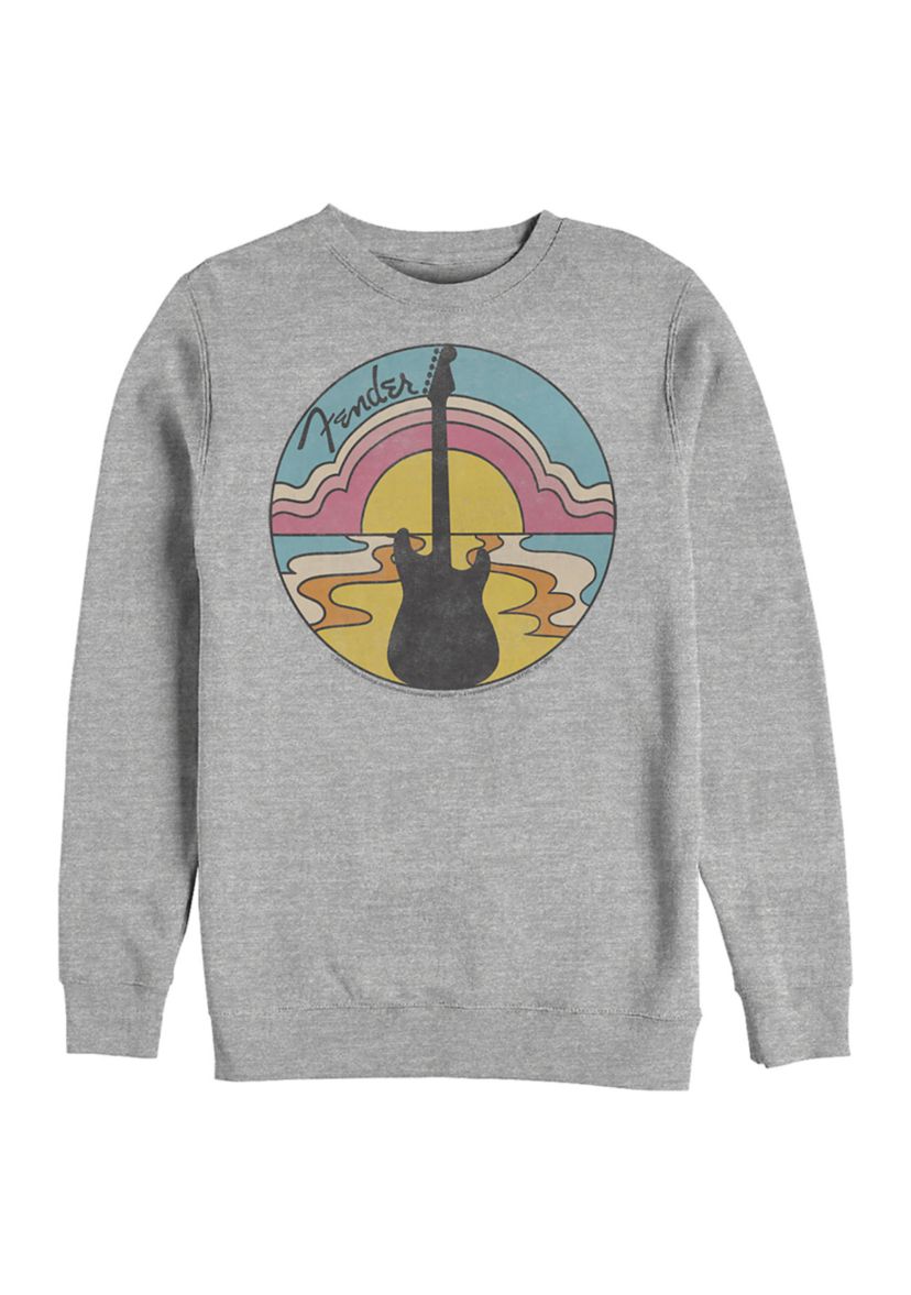 Juniors 70s Graphic Crew Fleece Sweatshirt 