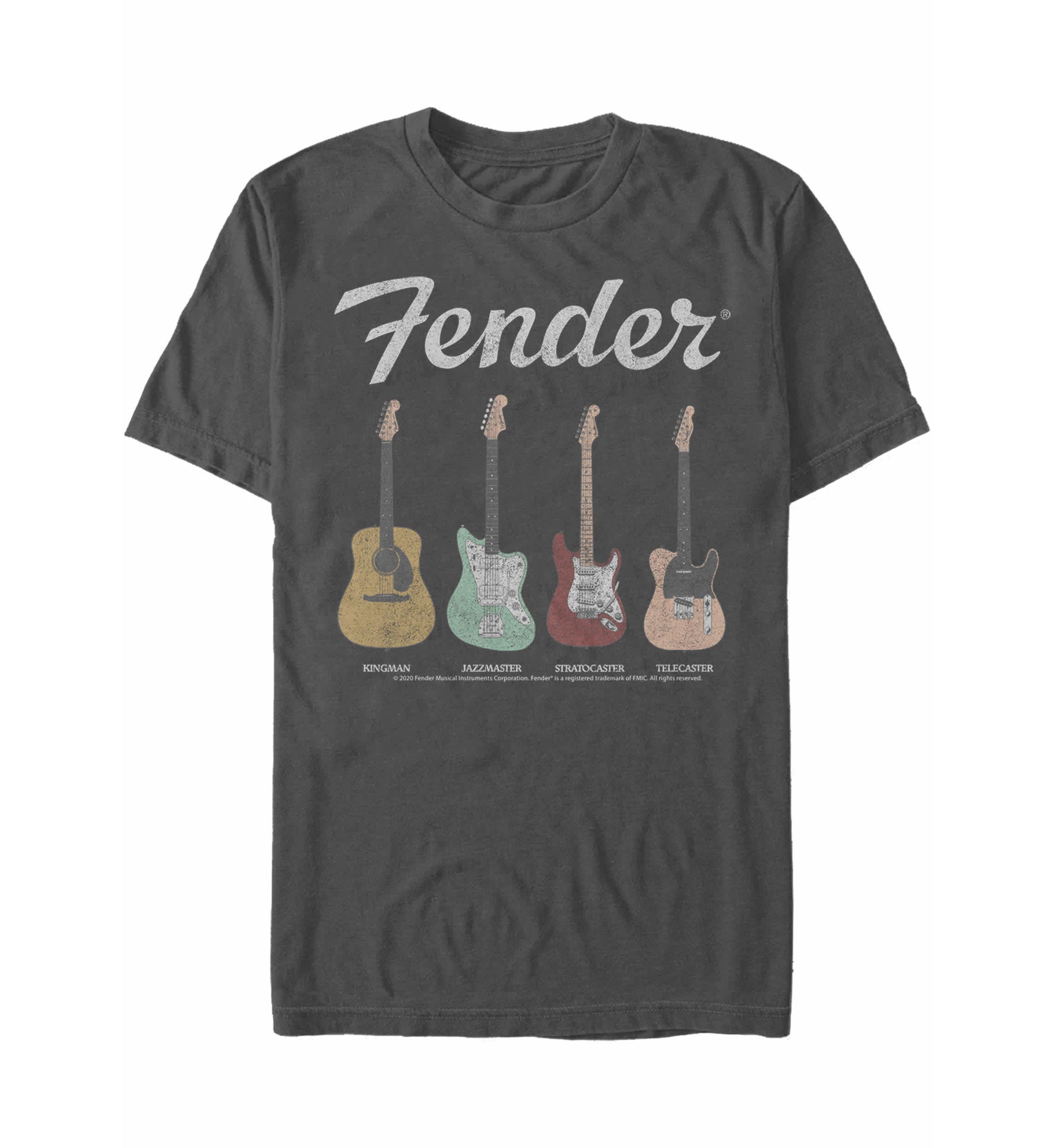 Guitars Distressed Graphic T-Shirt
