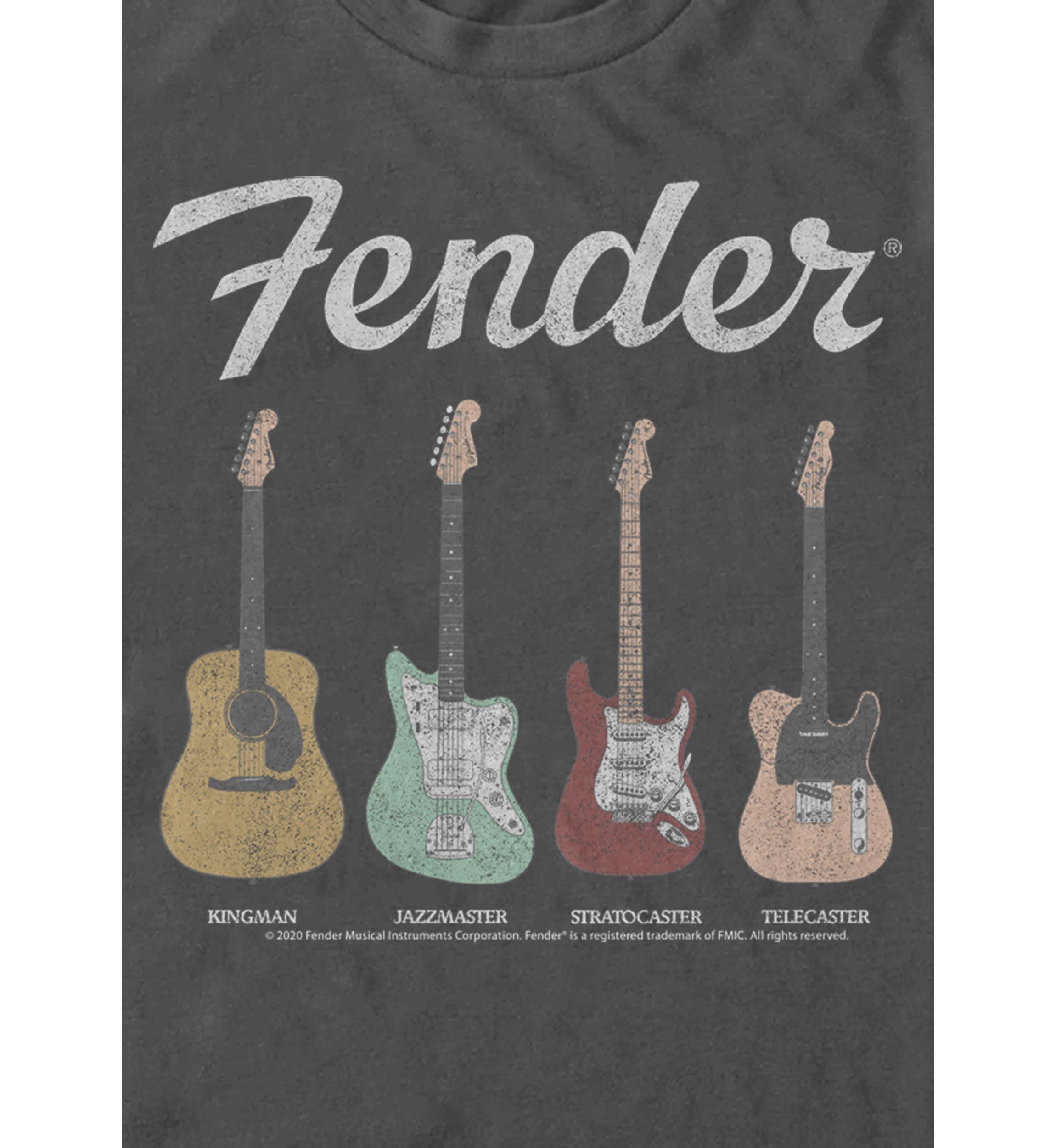 Guitars Distressed Graphic T-Shirt
