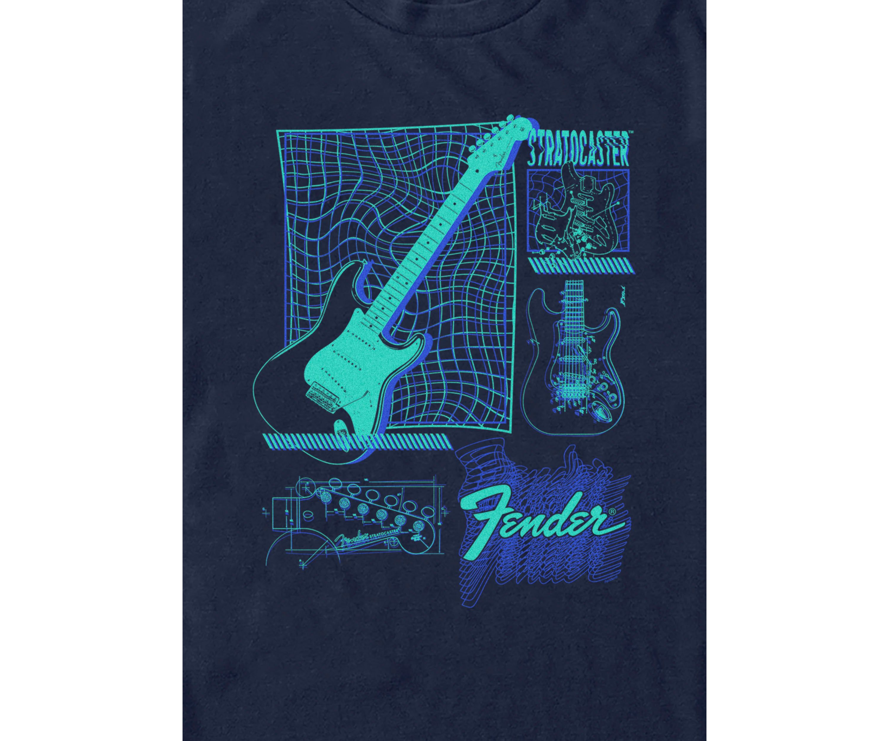 Fender Strat Infographic Graphic T-Shirt