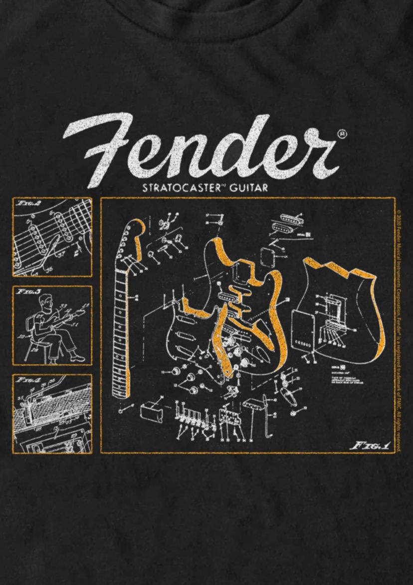 Guitar Parts Graphic T-Shirt