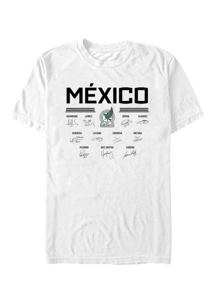 Big & Tall Mexico Soccer Signatures Graphic T-Shirt