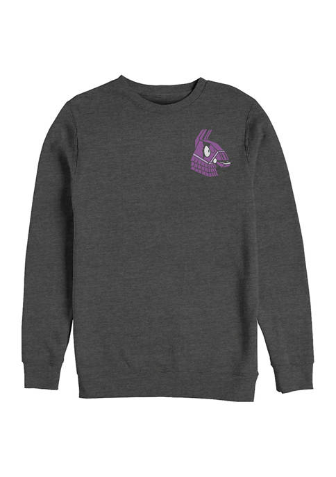 Fortnite Fierce Llama Graphic Crew Fleece Sweatshirt