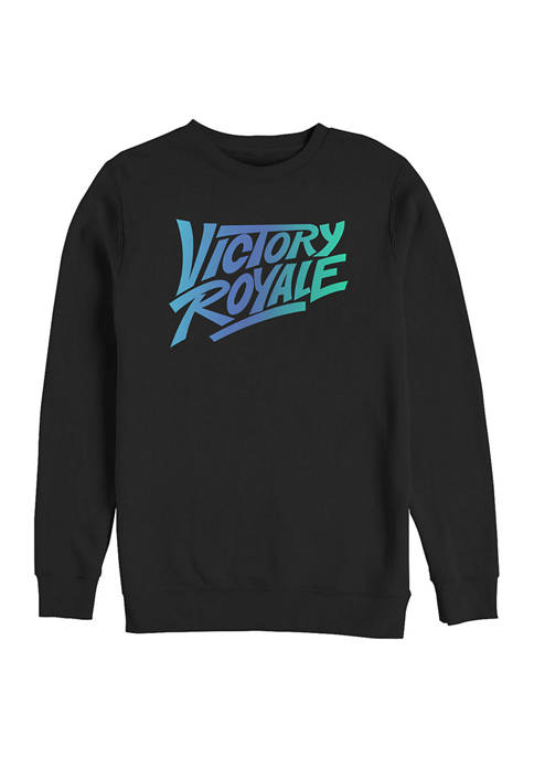 Fortnite Victory Royale Logo Graphic Crew Fleece Sweatshirt