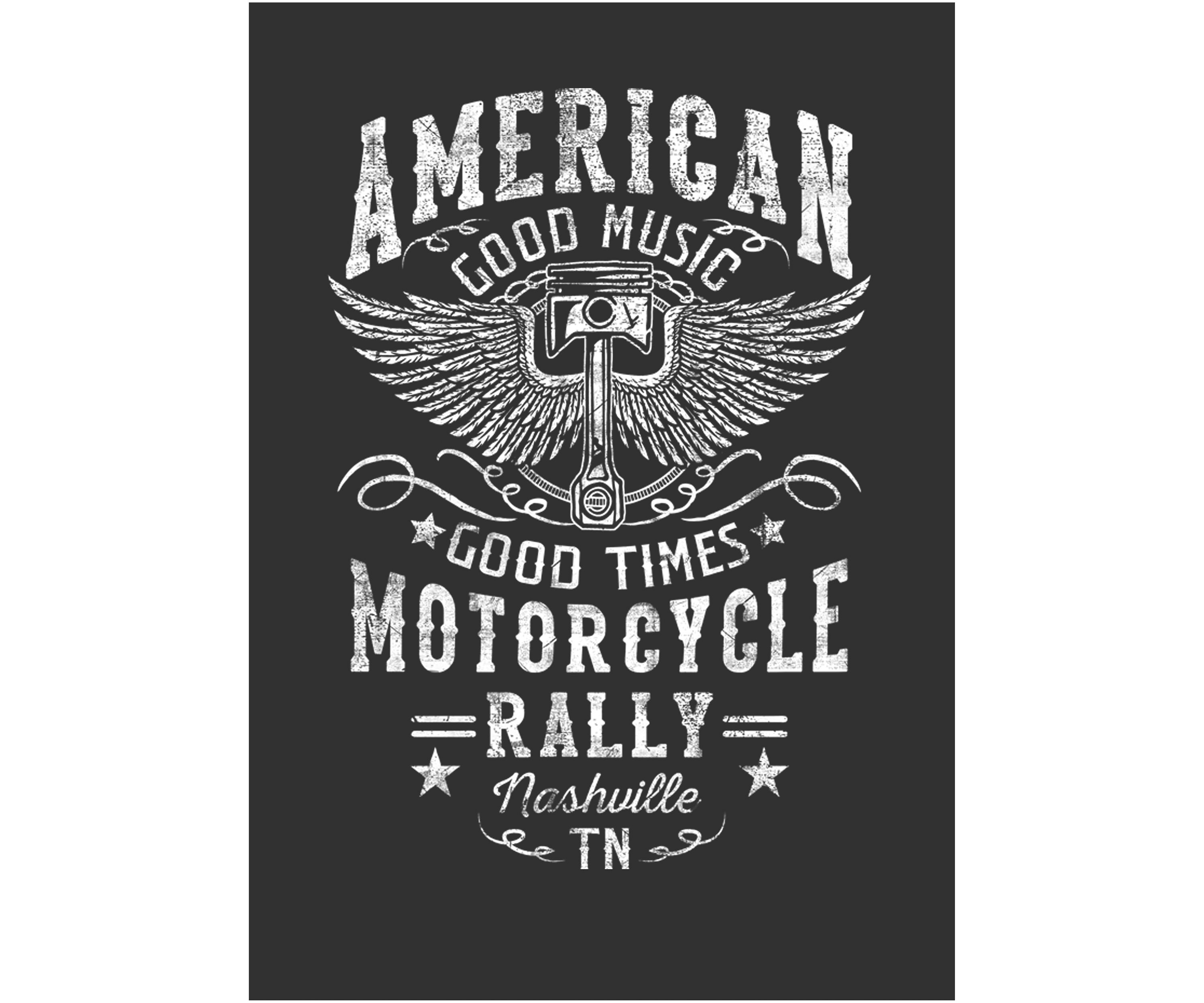 Big & Tall Generic Motorcycle Rally Graphic Short Sleeve T-Shirt