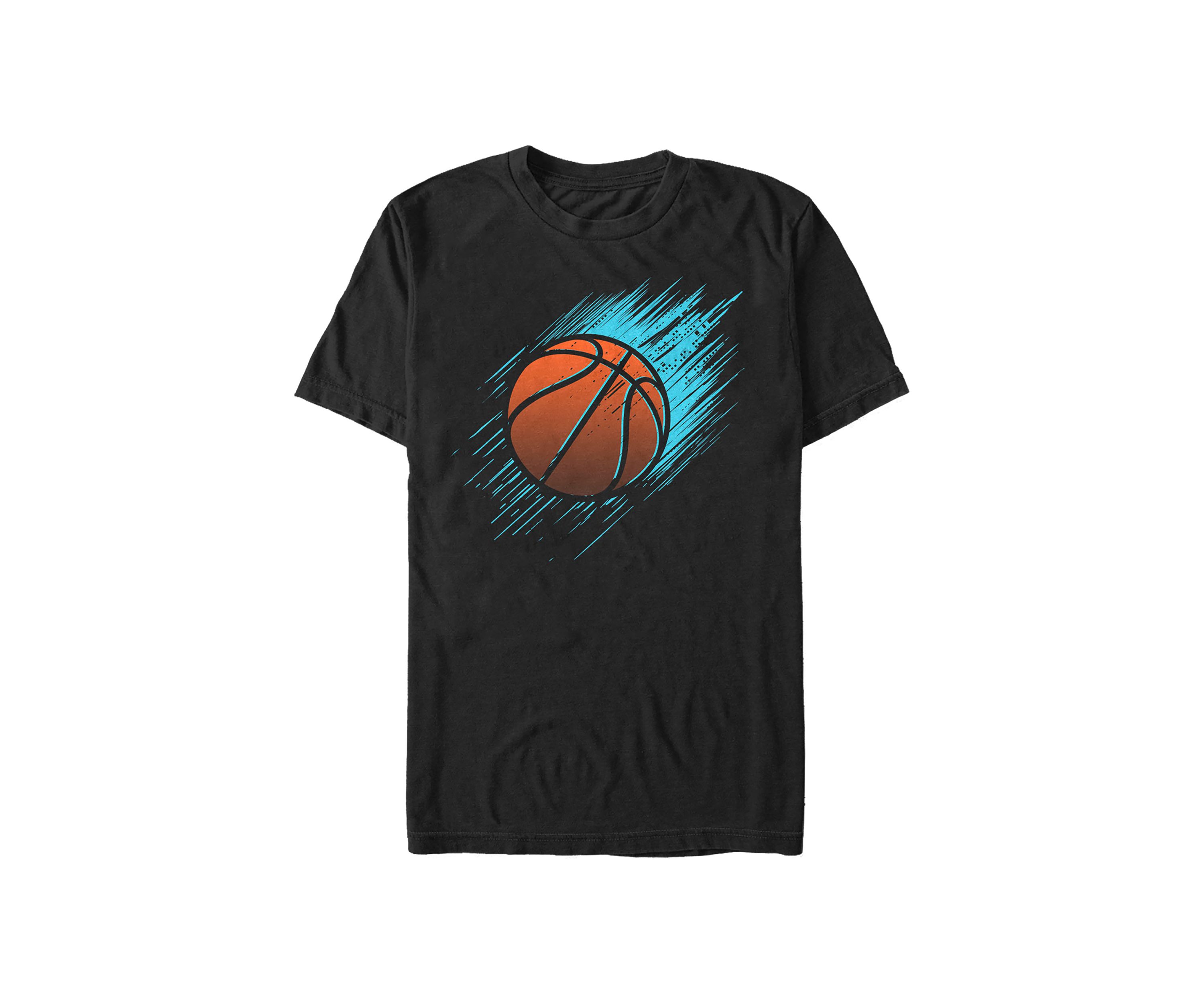 Big & Tall Generic Bright Basketball Graphic Short Sleeve T-Shirt