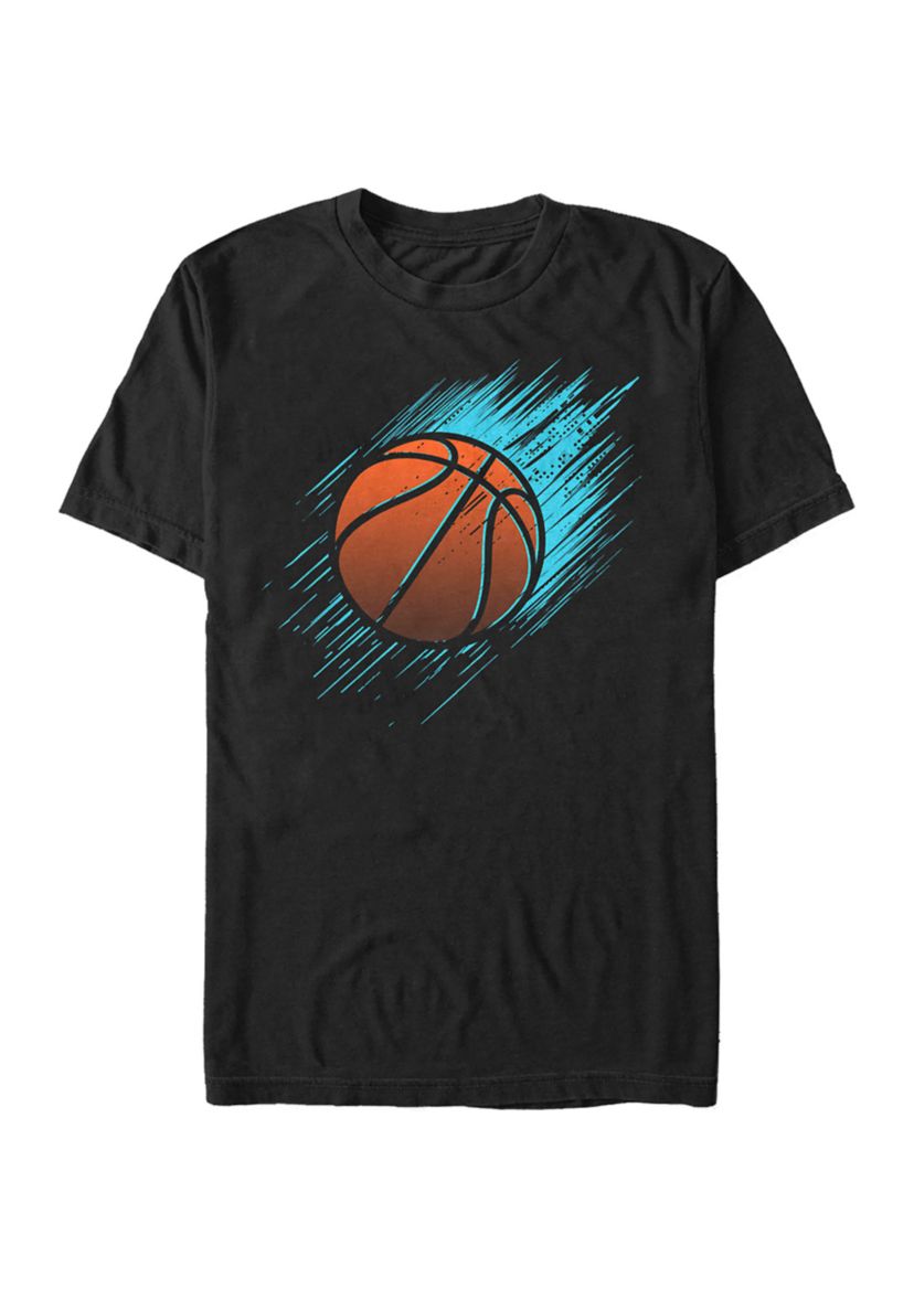 Big & Tall Generic Bright Basketball Graphic Short Sleeve T-Shirt