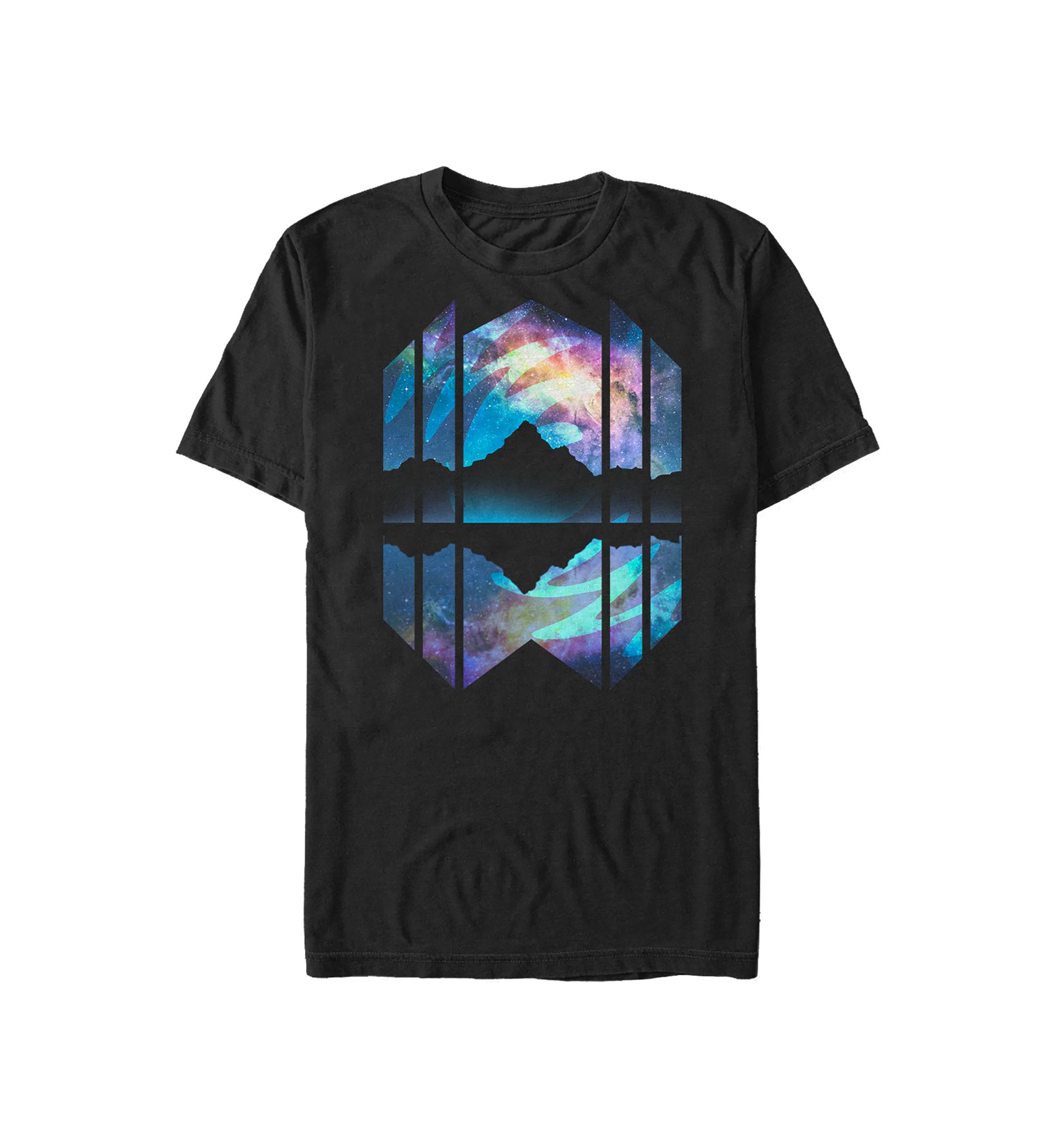 Big & Tall Generic Night Mountain Graphic Short Sleeve T-Shirt