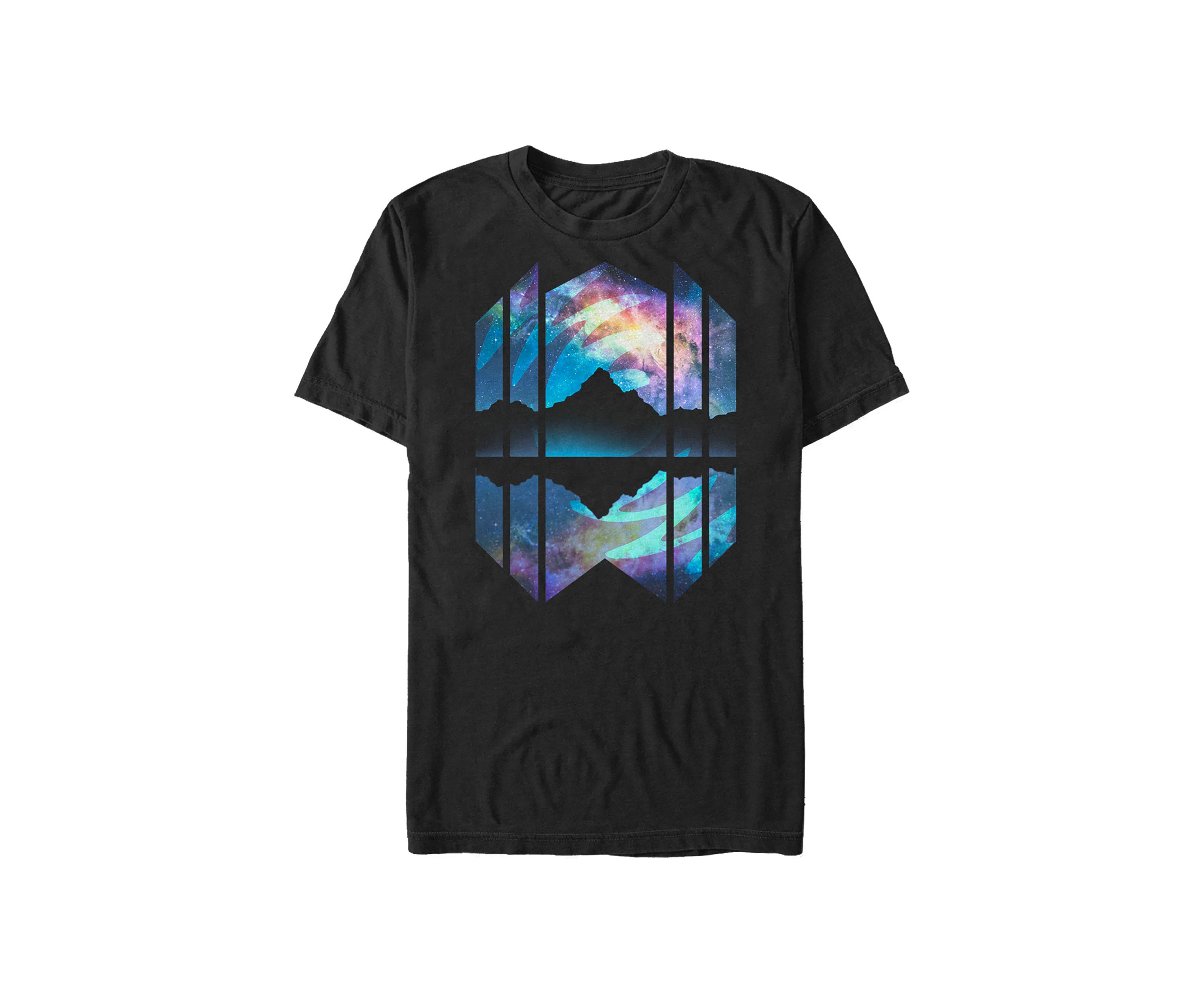 Big & Tall Generic Night Mountain Graphic Short Sleeve T-Shirt