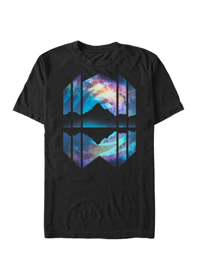 Big & Tall Generic Night Mountain Graphic Short Sleeve T-Shirt