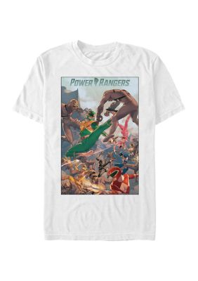Power Rangers Men's Melee Poster Graphic T-Shirt