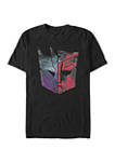 Autobot Decepticon Split Logo Graphic T-Shirt
