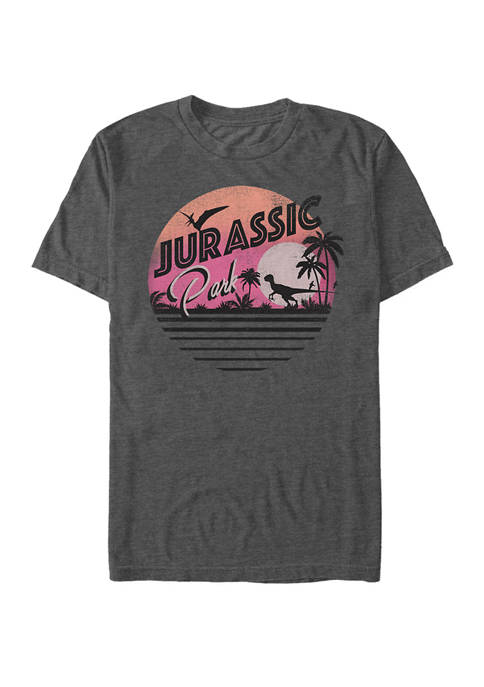 Jurassic Park Sunset Dine Party Short Sleeve T-Shirt
