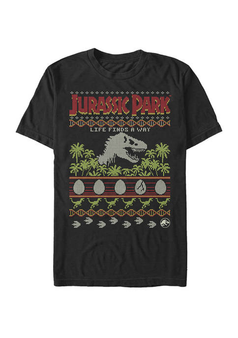 Jurassic Park Big &amp; Tall Ugly Sweater Print
