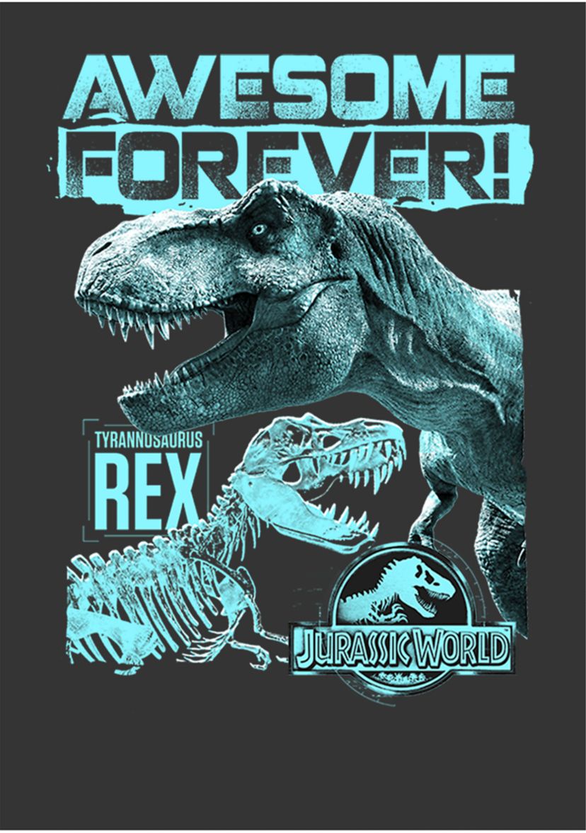 Awesome Dino Graphic Crew Fleece Sweatshirt