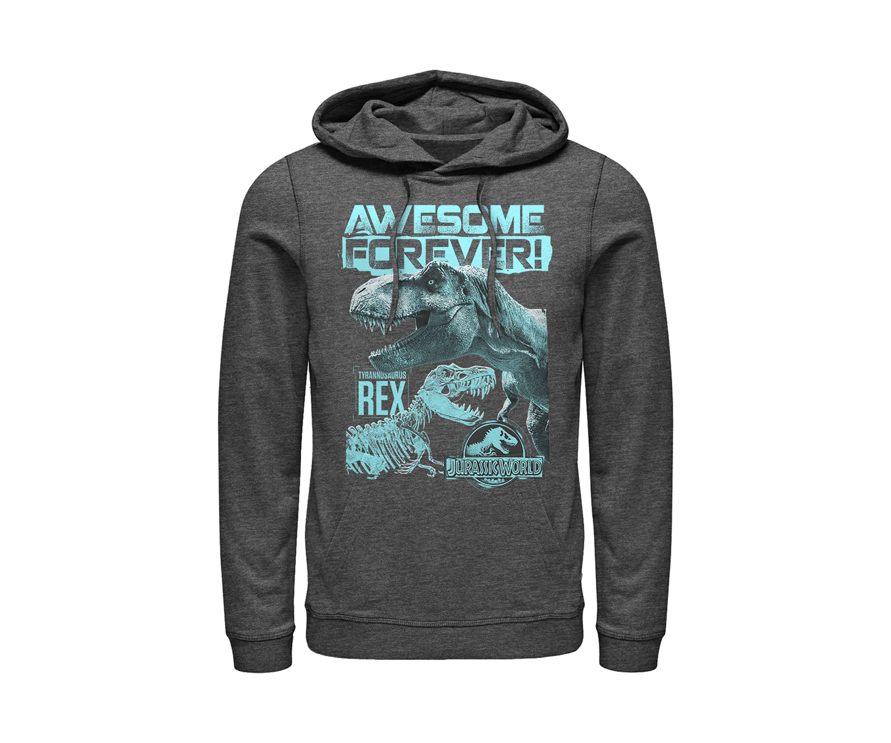 Awesome Dino Graphic Fleece Hoodie