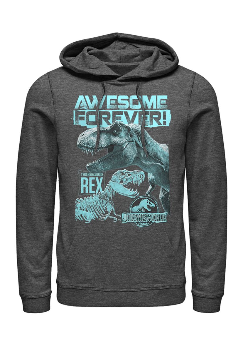 Awesome Dino Graphic Fleece Hoodie