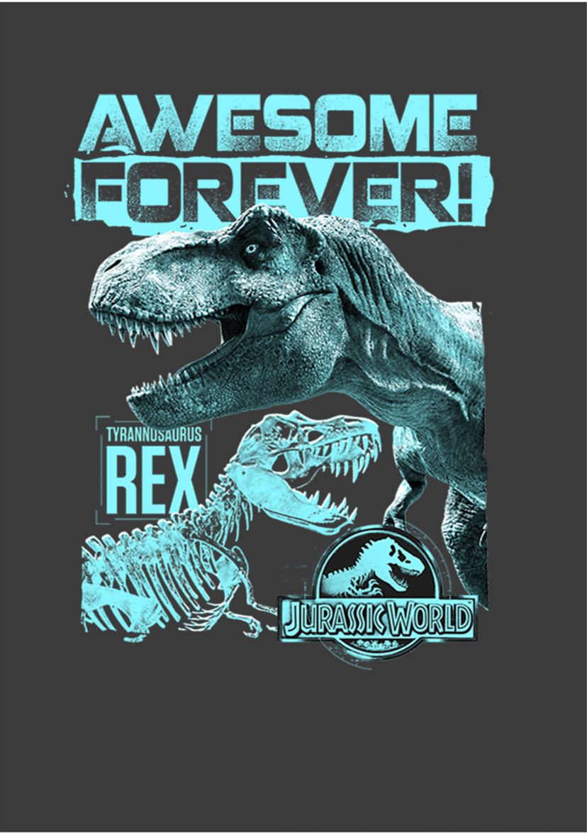 Awesome Dino Graphic Fleece Hoodie