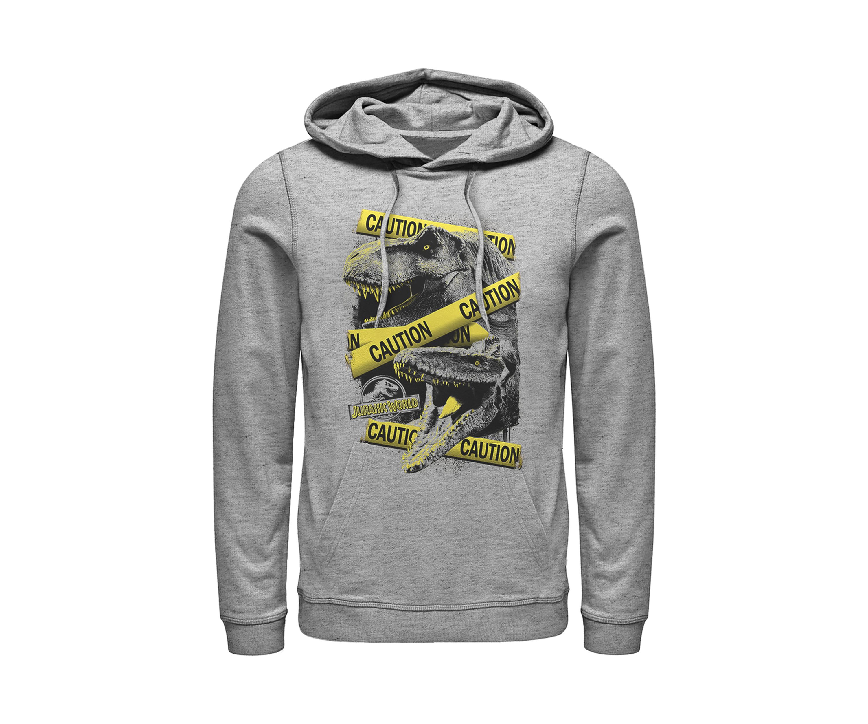 Dino Caution Graphic Fleece Hoodie