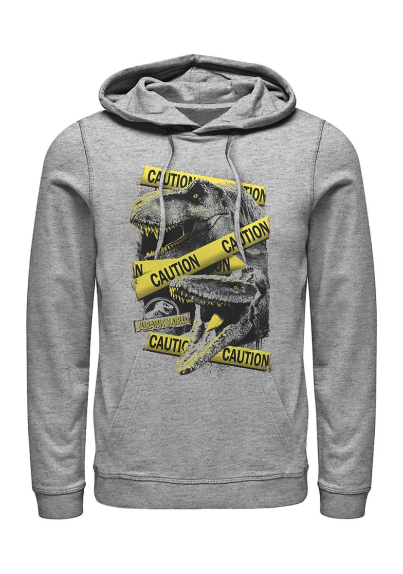 Dino Caution Graphic Fleece Hoodie