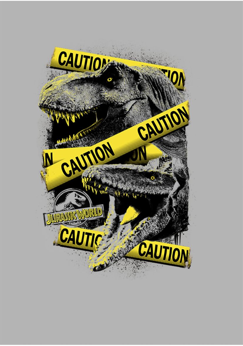 Dino Caution Graphic Fleece Hoodie