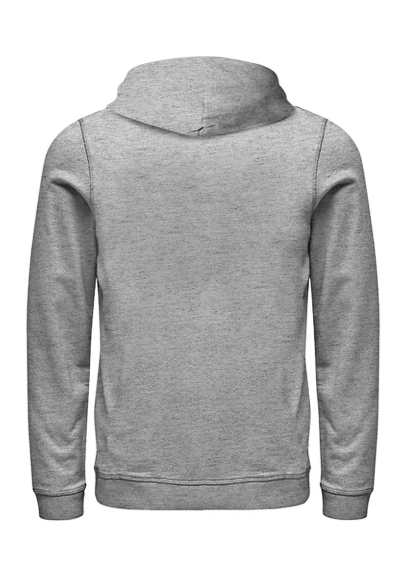 Raptor Blue Print Graphic Fleece Hoodie