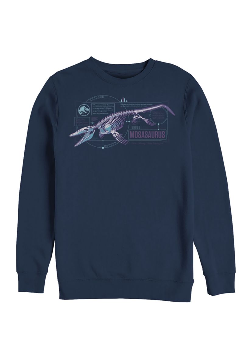 Mosasaurus Graphic Crew Fleece Sweatshirt