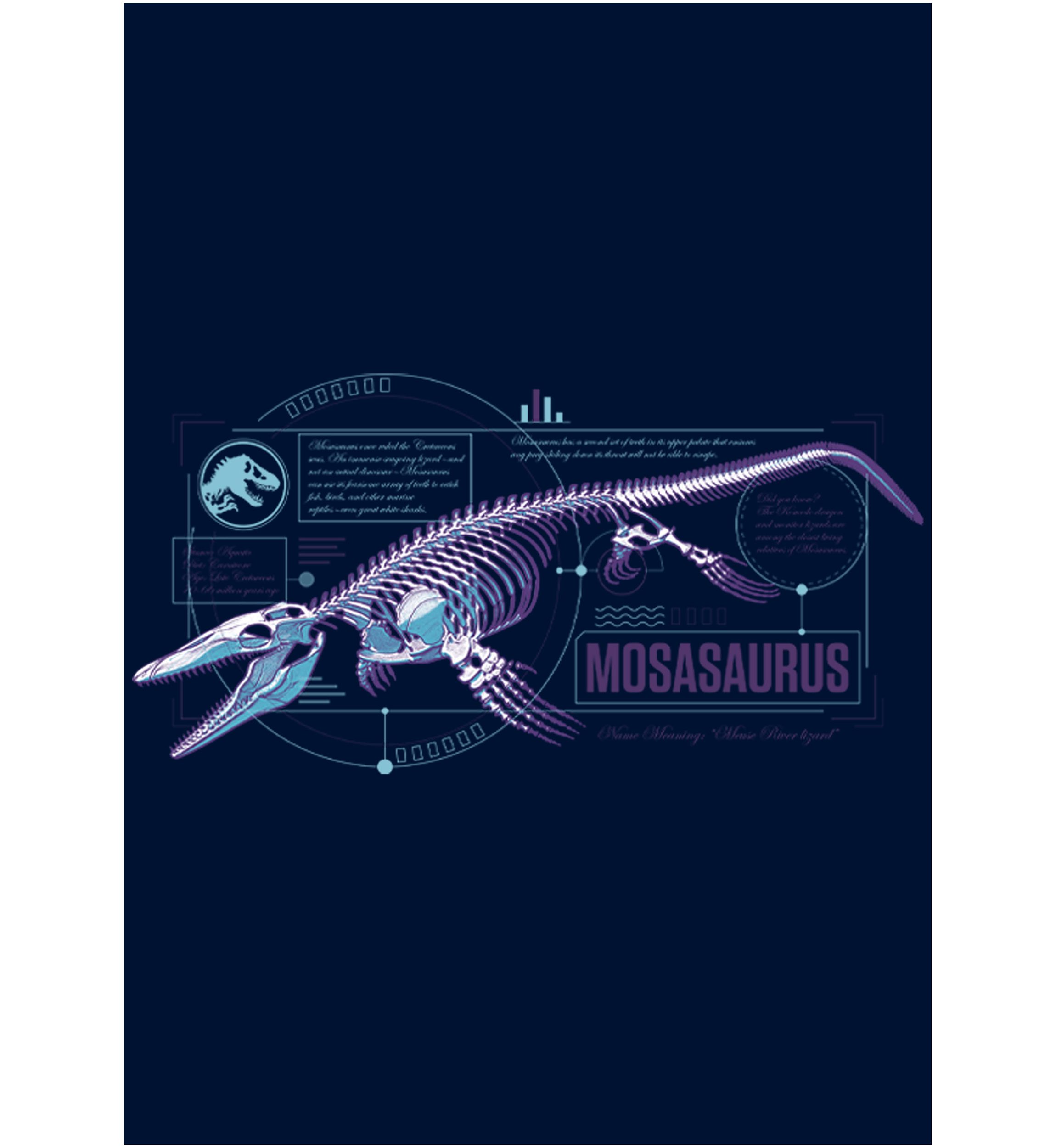 Mosasaurus Graphic Crew Fleece Sweatshirt