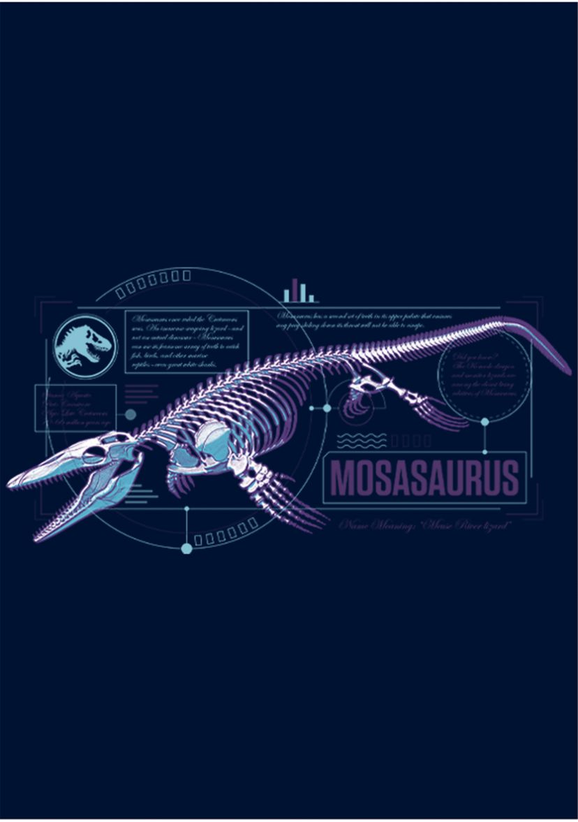 Mosasaurus Graphic Crew Fleece Sweatshirt