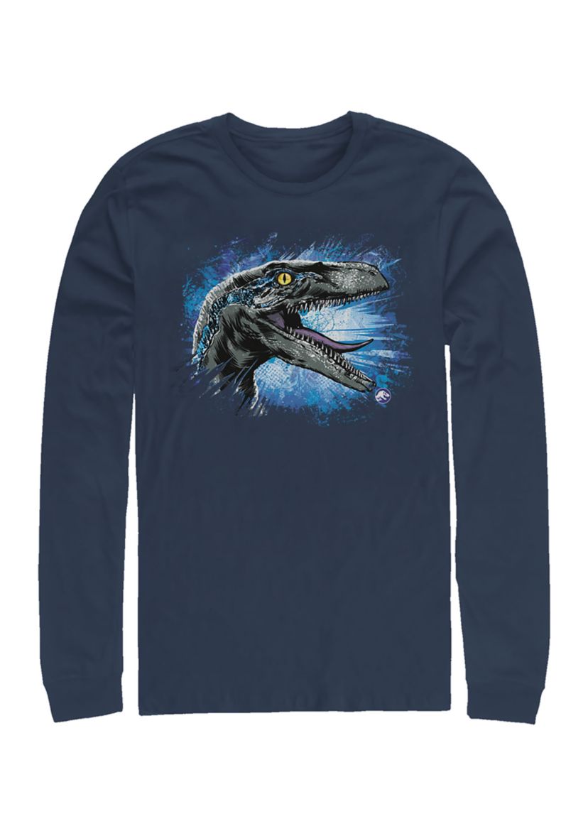 Velociraptor splat Graphic Long Sleeve T-Shirt
