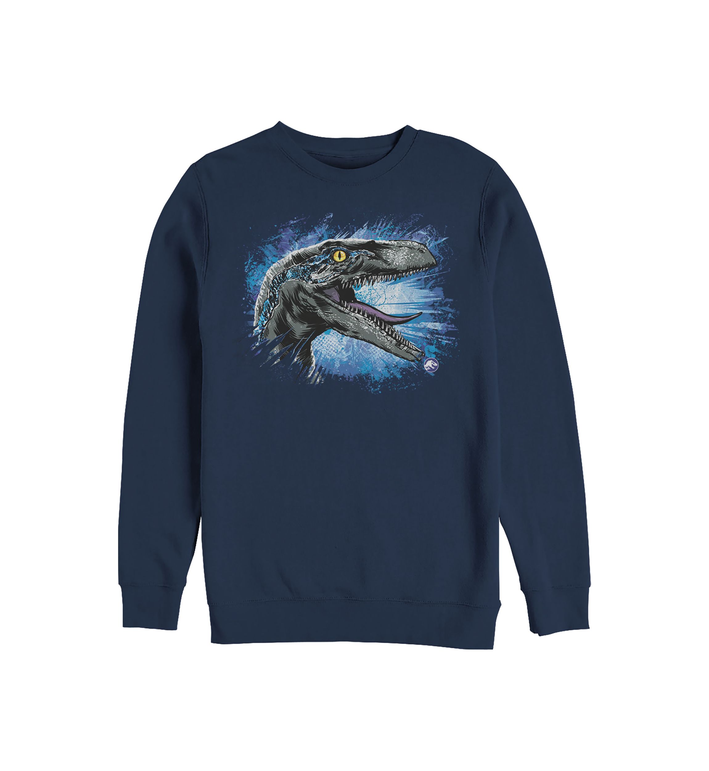 Velociraptor splat Graphic Crew Fleece Sweatshirt