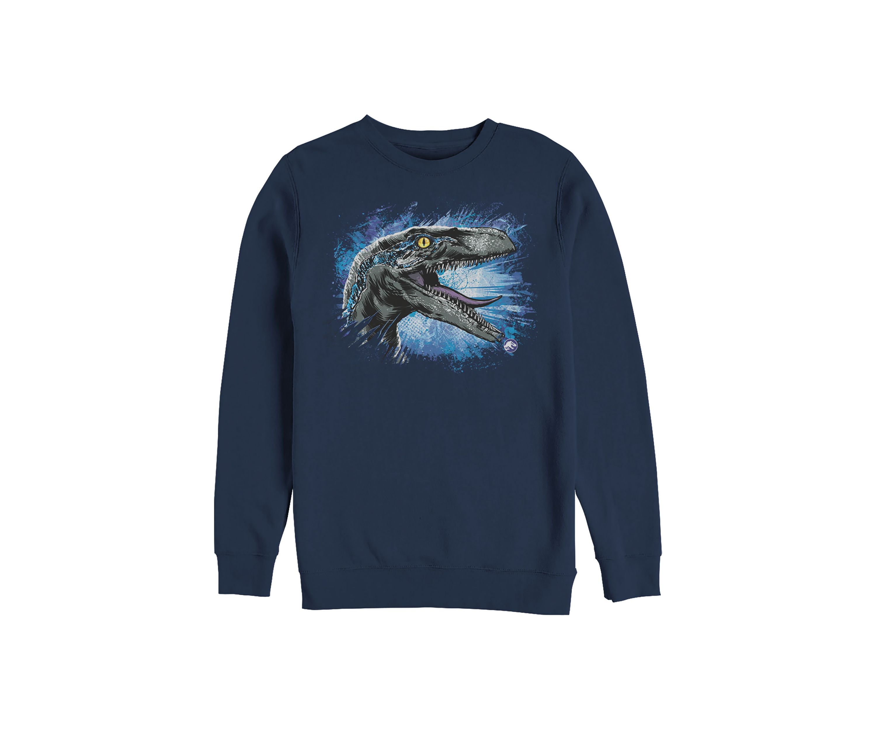 Velociraptor splat Graphic Crew Fleece Sweatshirt