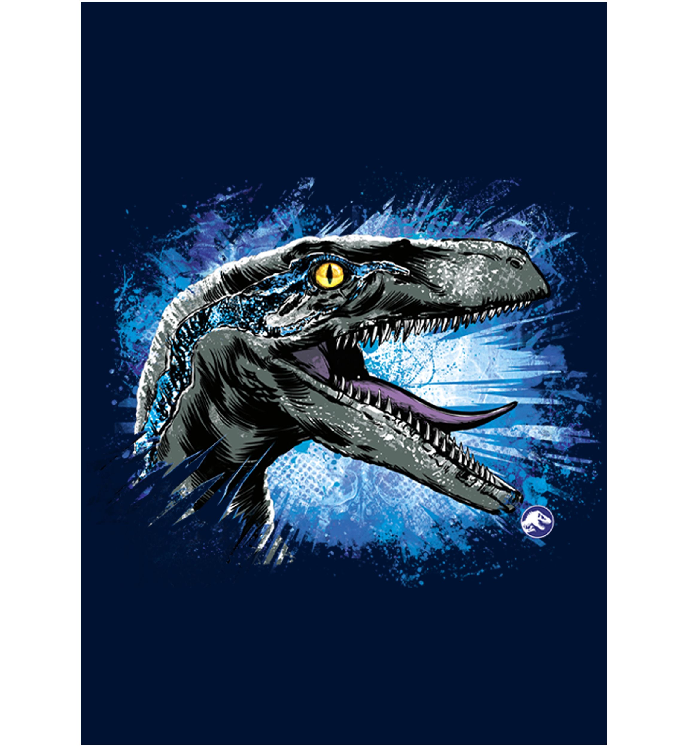 Velociraptor splat Graphic Crew Fleece Sweatshirt