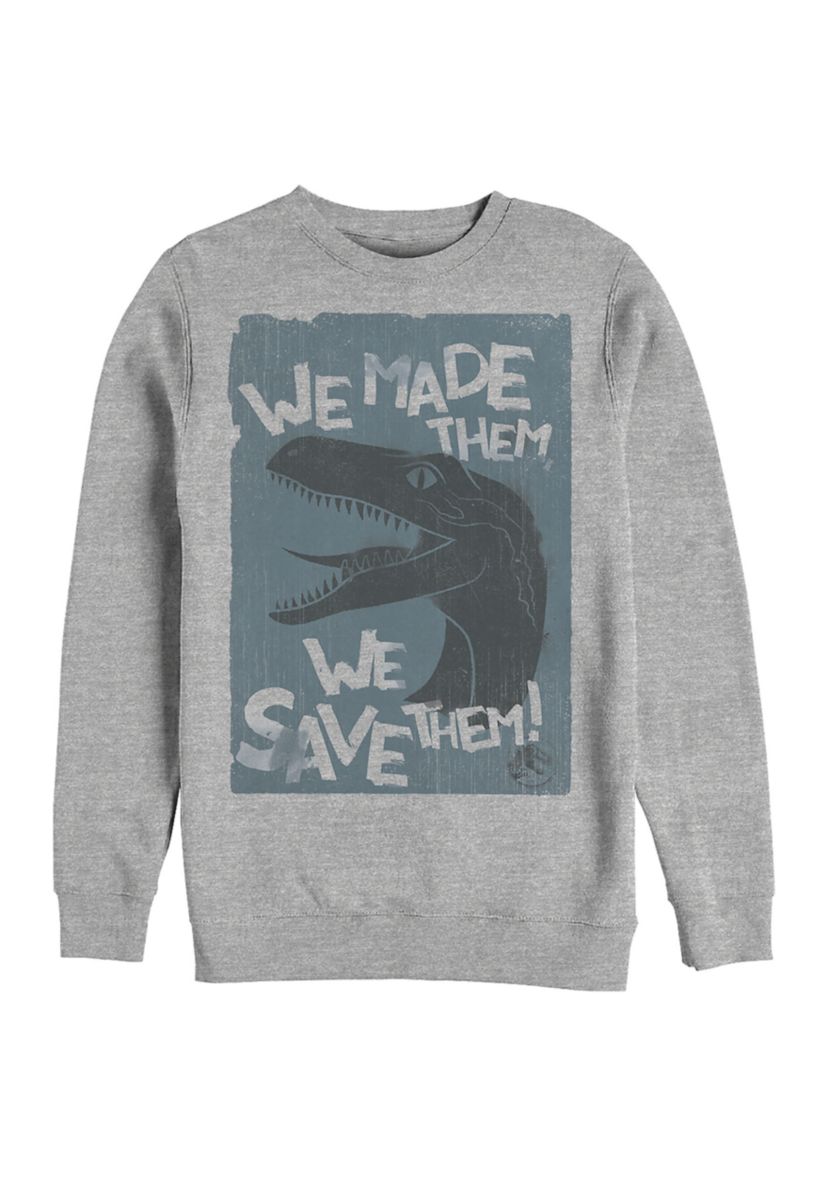 Save em Graphic Crew Fleece Sweatshirt