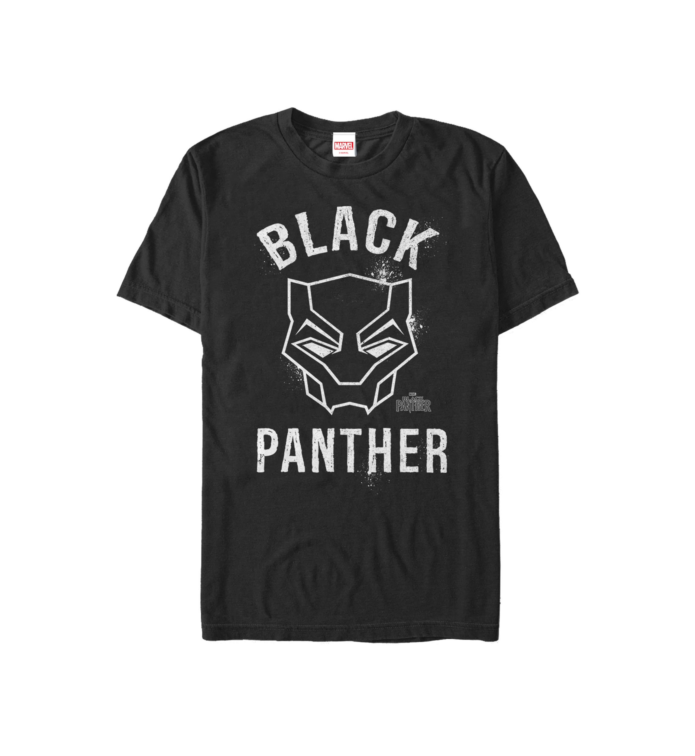 Big & Tall Black Panther Mask Outline Short Sleeve Graphic T-Shirt